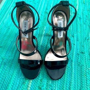 Steve Madden black strappy heels